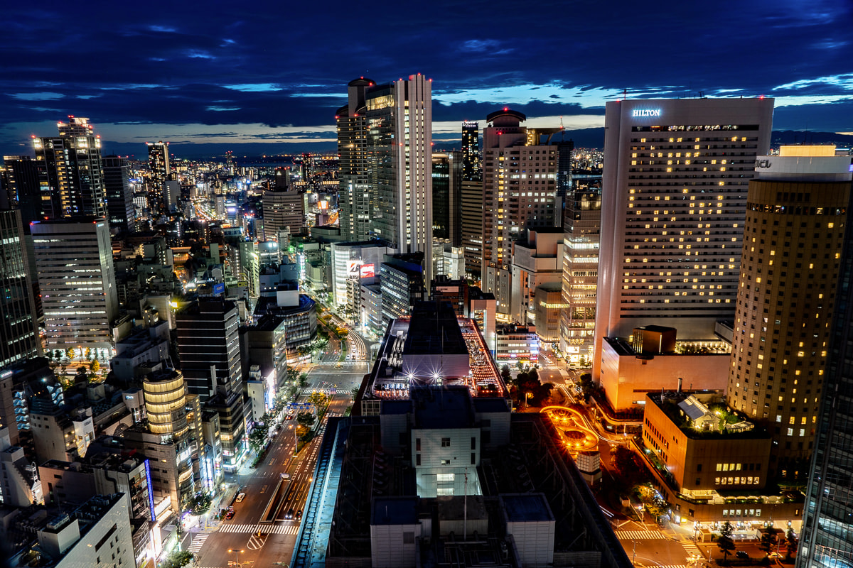 ソニーa7Ⅱで撮った梅田第三ビルからの大阪の夜景
