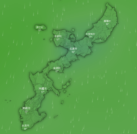 12月の沖縄の風向き